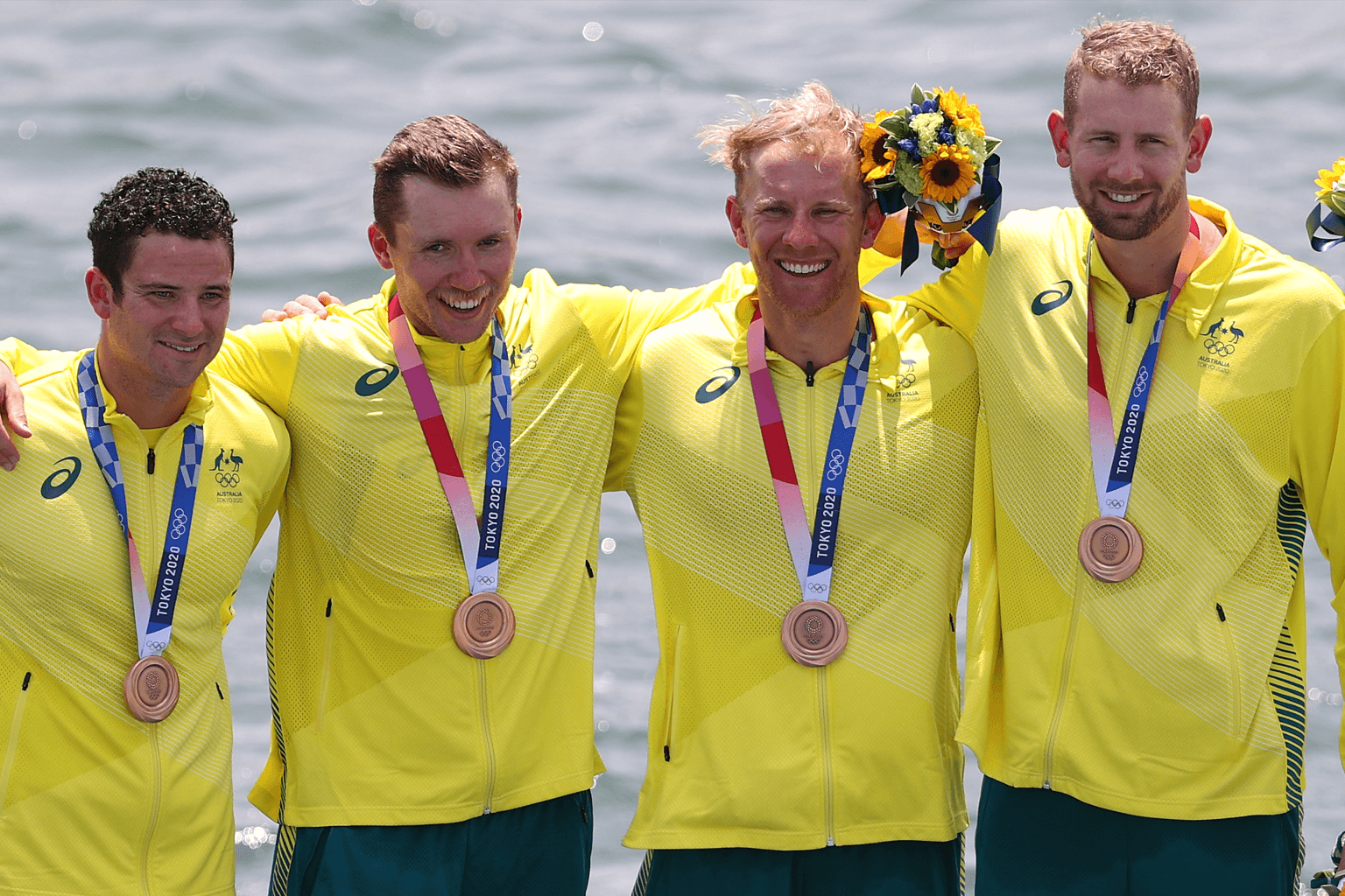 Tokyo Olympics bronze medallists Jack Cleary, Caleb Antill, Cameron Girdlestone and Luke Letcher