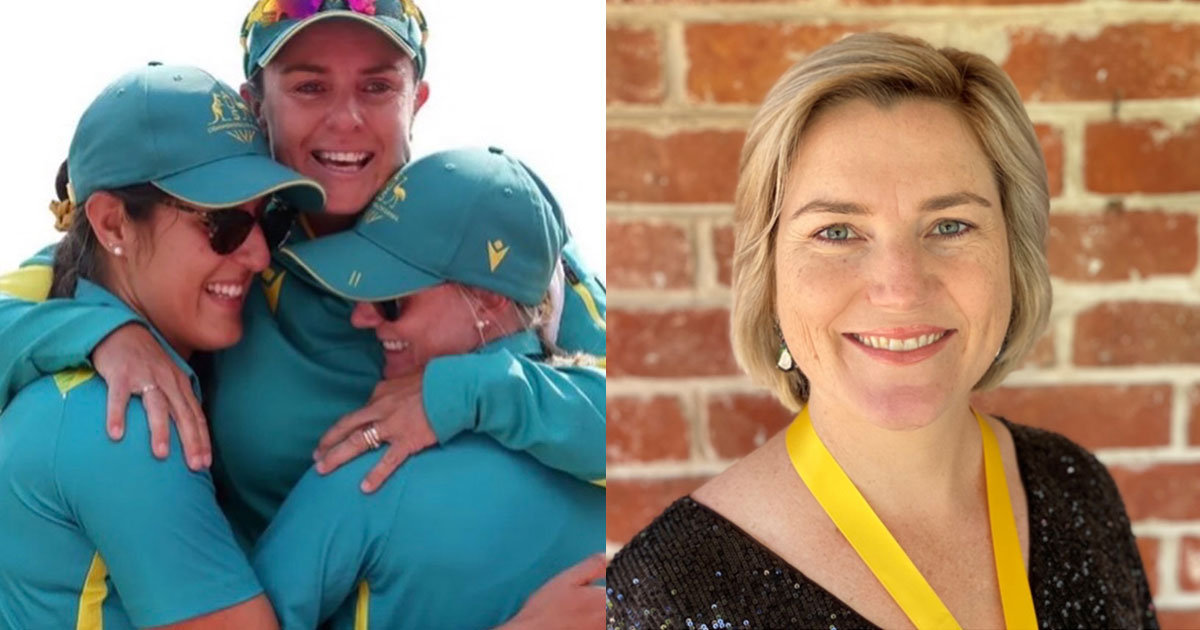 Image of two people, Karen Murphy and Anna Meares