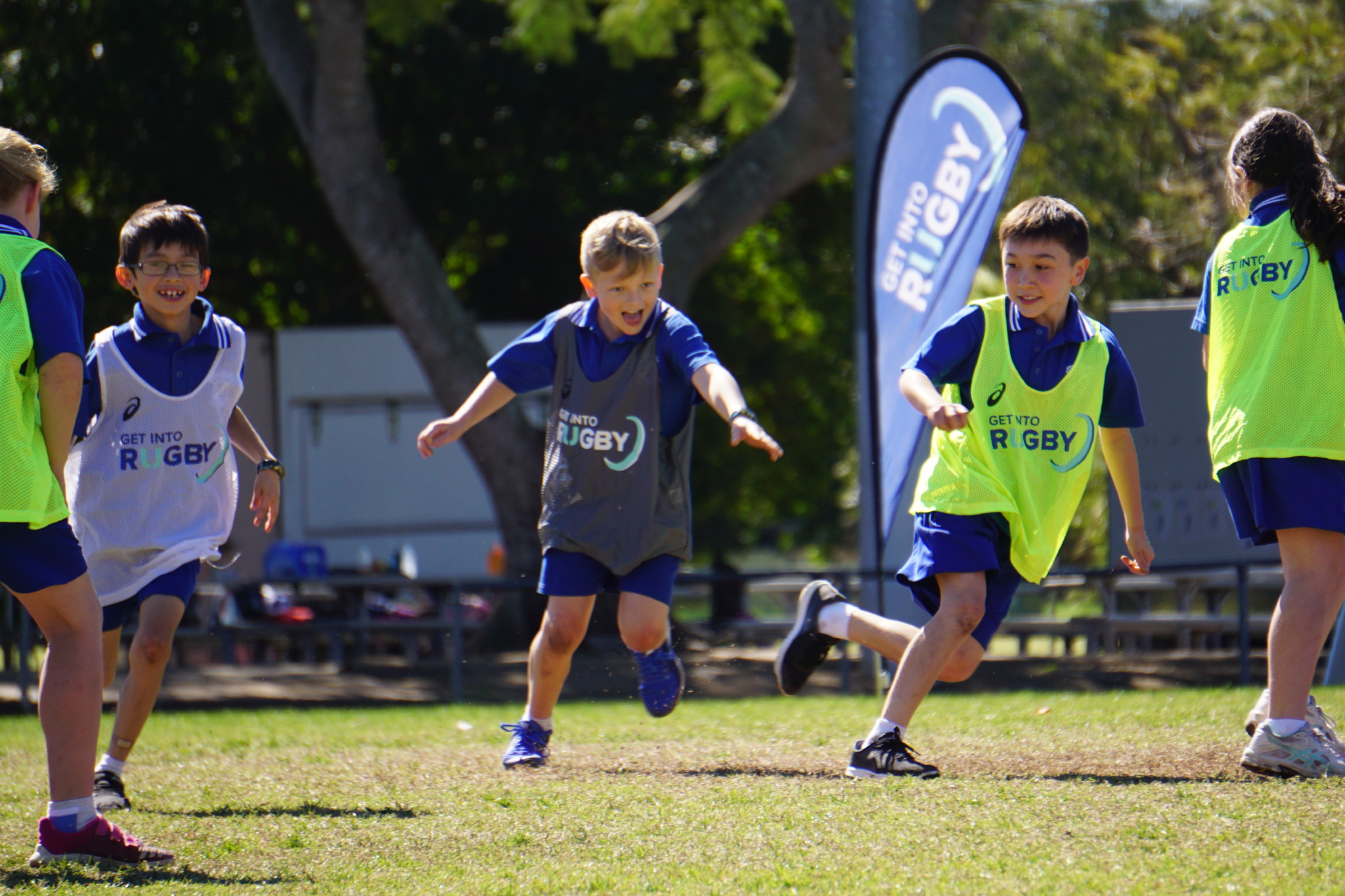 Students Playing Rugby Union