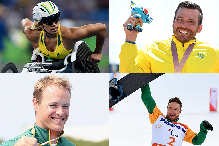 Madison de Rozario, Kurt Fearnley, Simon Patmore, Curtis McGrath