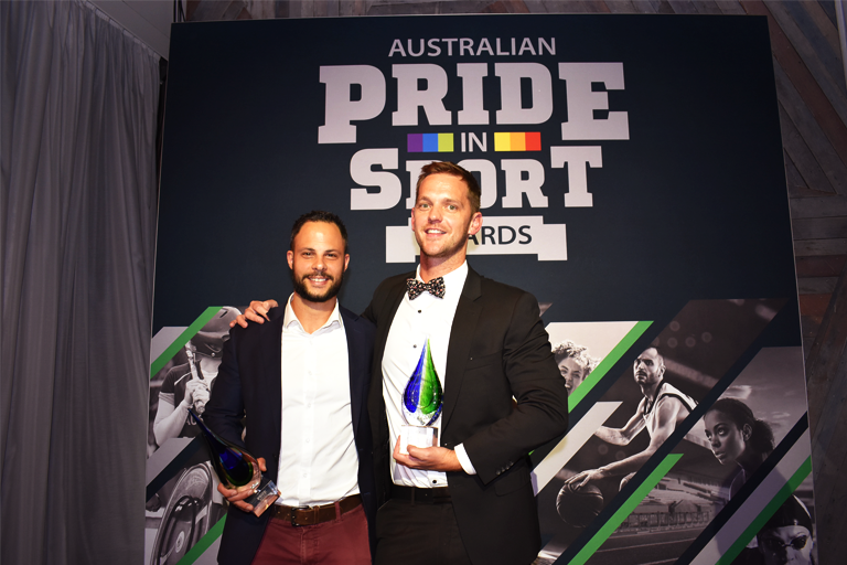 Winners of the Australian Pride in Sport 2019 'Highest Ranking Overall Award' from Tennis Australia and Melbourne University Sport.