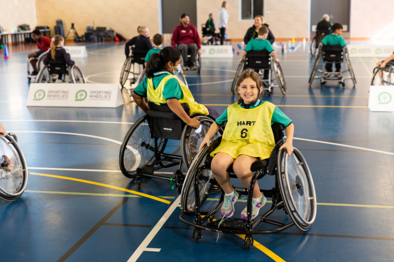 Student from Woodlinks State School in Queensland participating in the Sporting Wheelies Program.