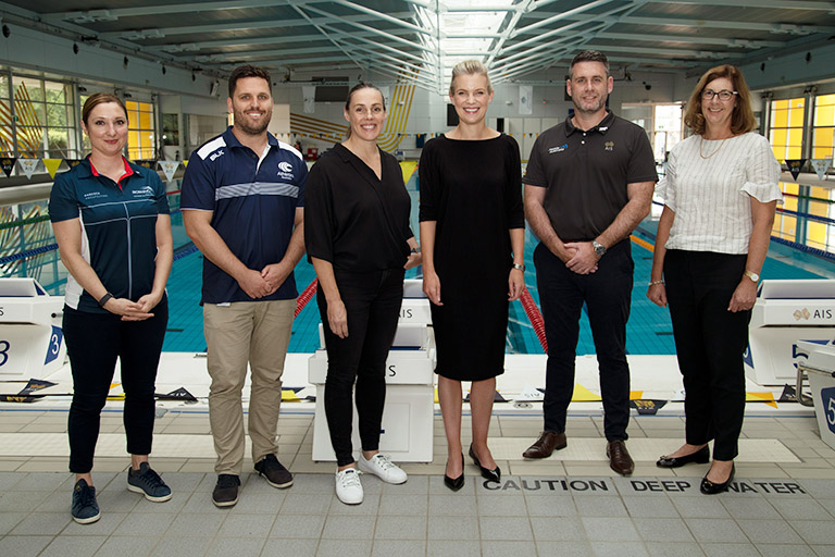Athlete Wellbeing and Engagement Managers at the AIS Pool