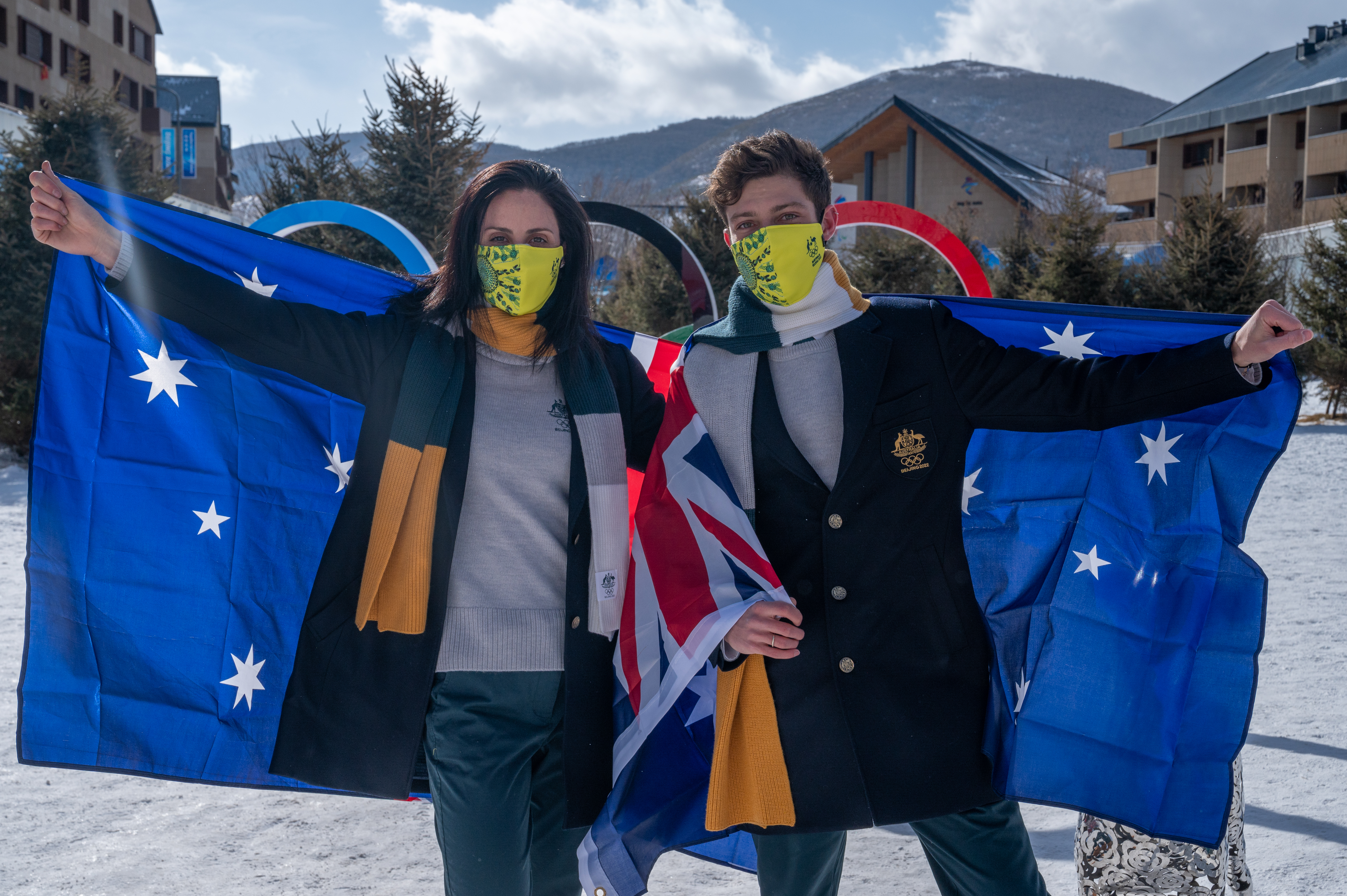 Aerial skier Laura Peel and figure skater Brendan Kerry