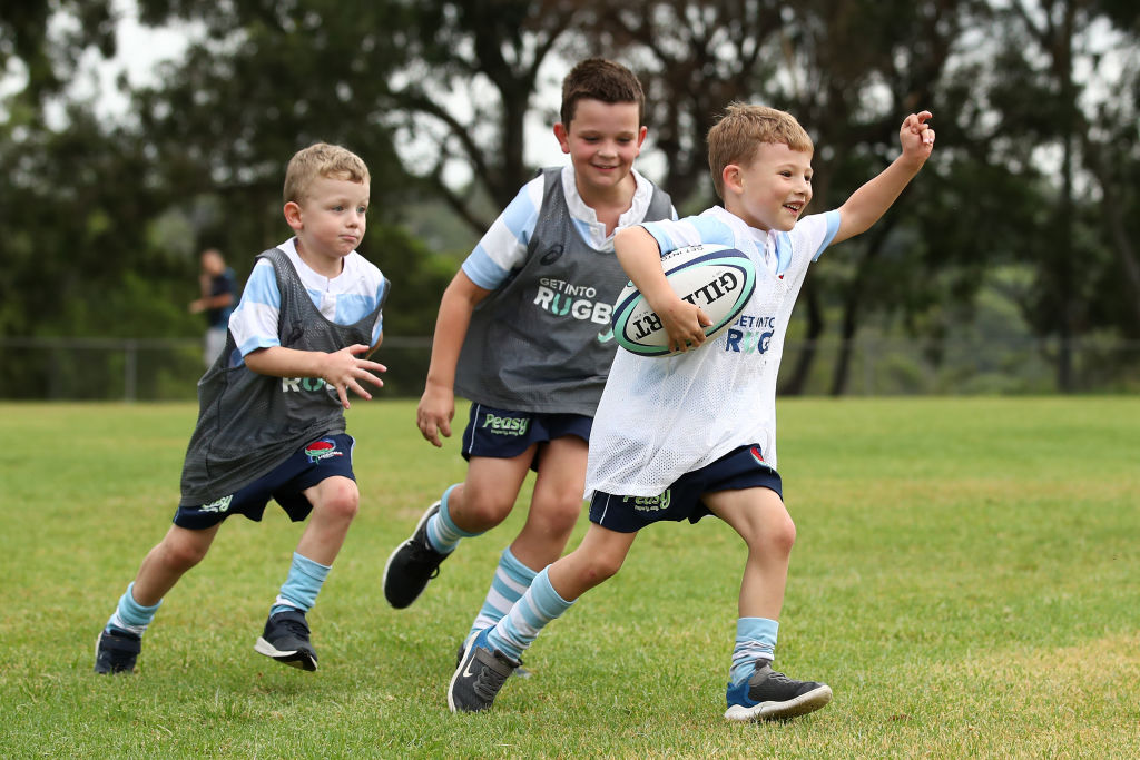 Students Playing Rugby Union