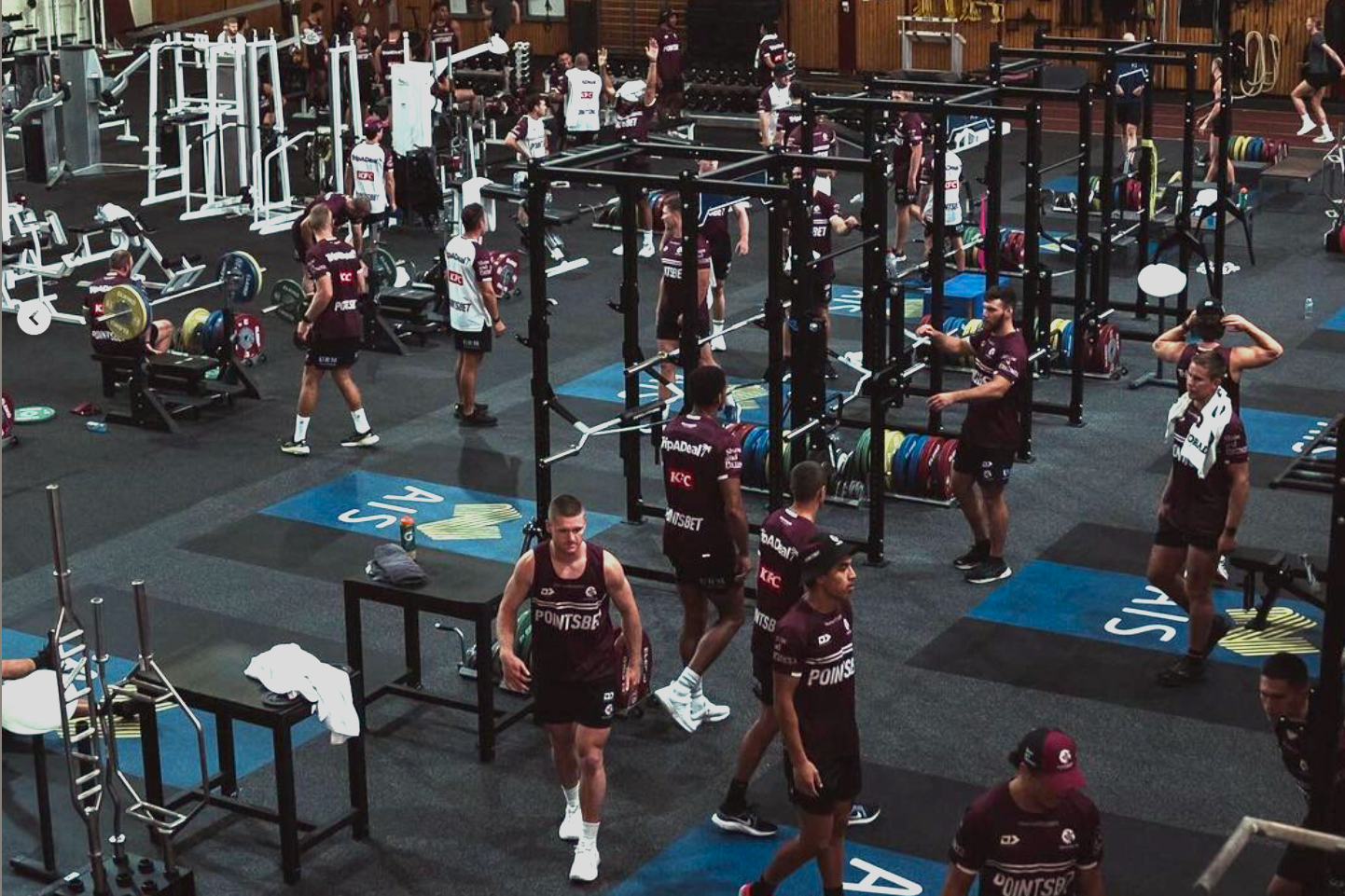 Manly Sea Eagles using AIS HP Gym.